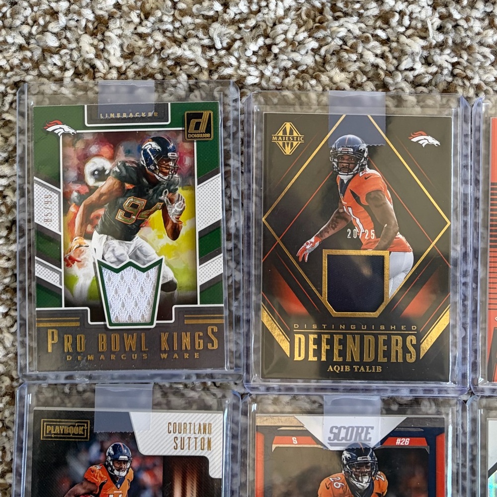 Denver Broncos Trading Cards Bundle With Penny Sleeves and Hard Cover Sleeves - Picture 2 of 10